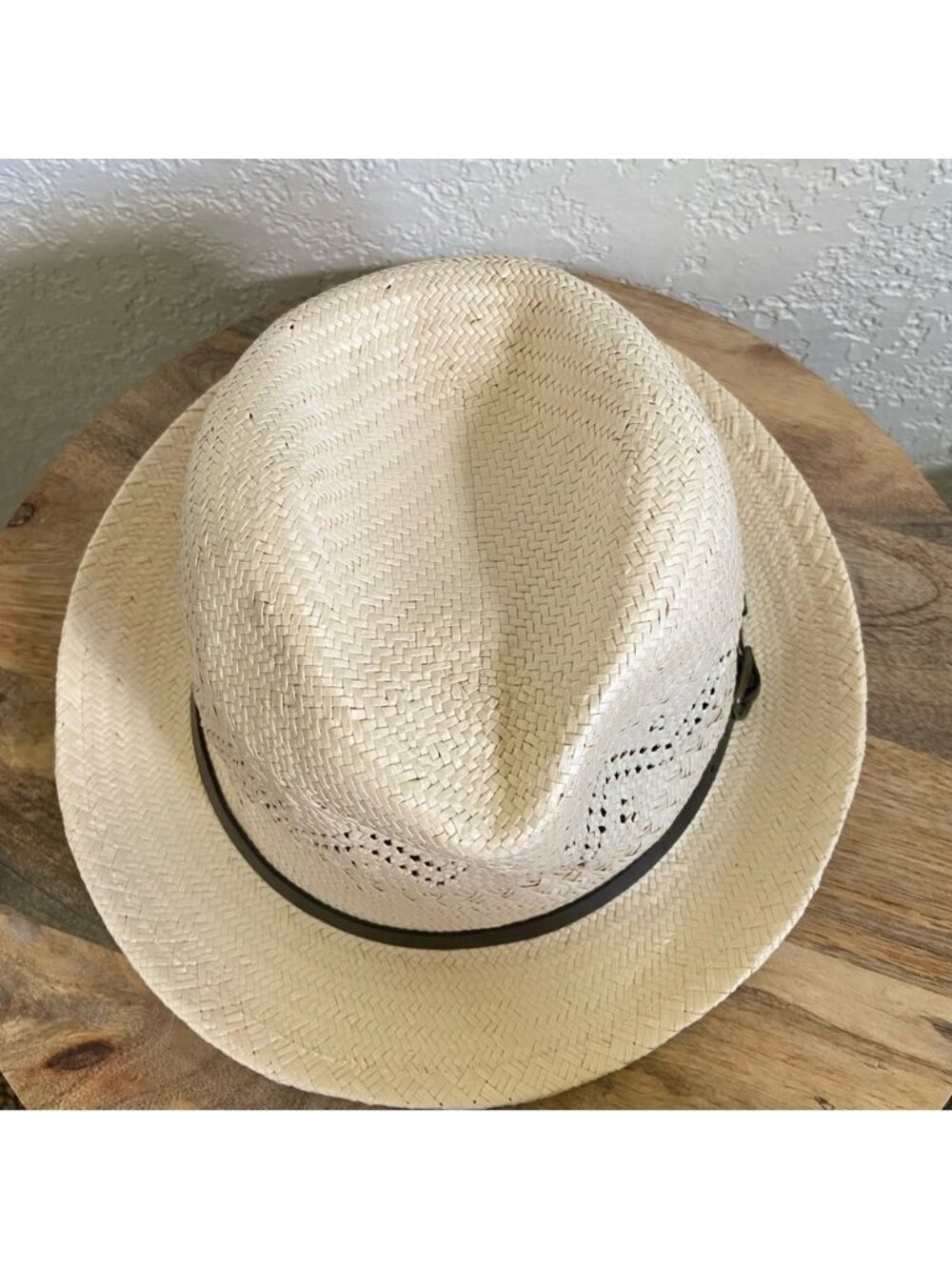 Lauren Ralph Lauren Women's Fedora Style Straw Hat With Leather Band One Size - Picture 5 of 7